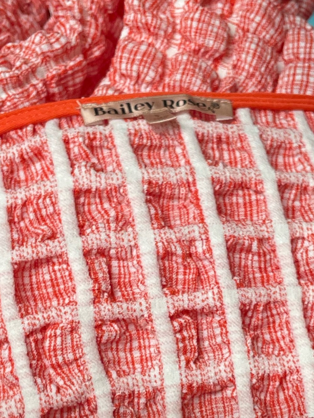Bailey Rose Textured Bubble Two Piece Set in Red and White 70s Picnic Plaid | S - Picture 4 of 4